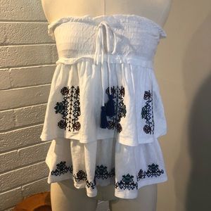 NEW Topshop White Floral Print Top/Skirt